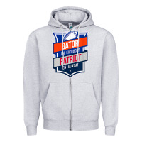 Heather Grey retro gator on saturday patriot on sunday gainesville gift Zipper Hoodie - lanVoArt