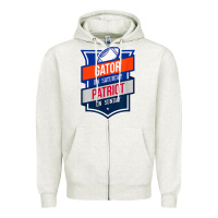 Oatmeal Heather retro gator on saturday patriot on sunday gainesville gift Zipper Hoodie - lanVoArt