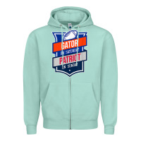 Seafoam retro gator on saturday patriot on sunday gainesville gift Zipper Hoodie - lanVoArt