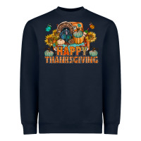 Navy happy thanksgiving with truck bbs Heavyweight Sweatshirt - BundleAndBundleShop