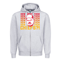 Heather Grey andy reid how about them.... Zipper Hoodie - lanVoArt