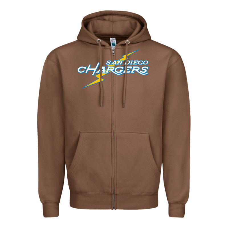 Vintage Styled San Diego Chargers Zipper Hoodie by lanVoArt | Teevron