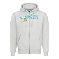 Dove Grey vintage styled san diego chargers Zipper Hoodie - lanVoArt