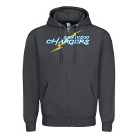 Smoke vintage styled san diego chargers Zipper Hoodie - lanVoArt