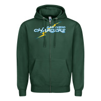 Sports Green vintage styled san diego chargers Zipper Hoodie - lanVoArt