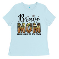 Baby Blue brave mom from son up to son down Ladies Tee - LillyAllenDesigns