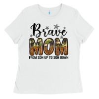 White brave mom from son up to son down Ladies Tee - LillyAllenDesigns