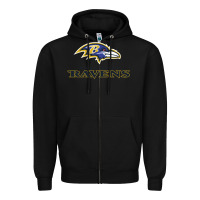 Black the ravens teams Zipper Hoodie - lanVoArt