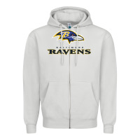 Dove Grey the ravens teams Zipper Hoodie - lanVoArt