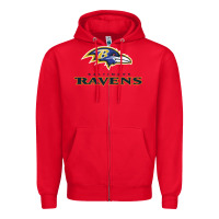 Red the ravens teams Zipper Hoodie - lanVoArt