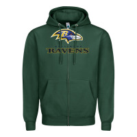 Sports Green the ravens teams Zipper Hoodie - lanVoArt