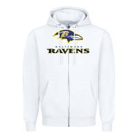 White the ravens teams Zipper Hoodie - lanVoArt