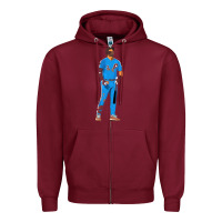 Burgundy bryce harper powder blue Zipper Hoodie - lanVoArt