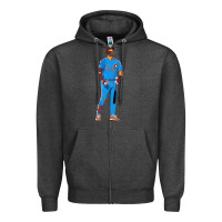 Charcoal Heather bryce harper powder blue Zipper Hoodie - lanVoArt