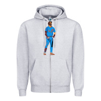 Heather Grey bryce harper powder blue Zipper Hoodie - lanVoArt