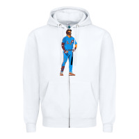 White bryce harper powder blue Zipper Hoodie - lanVoArt