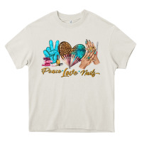 Cream peace love nails bbs Heavy Core Tee - BundleAndBundleShop