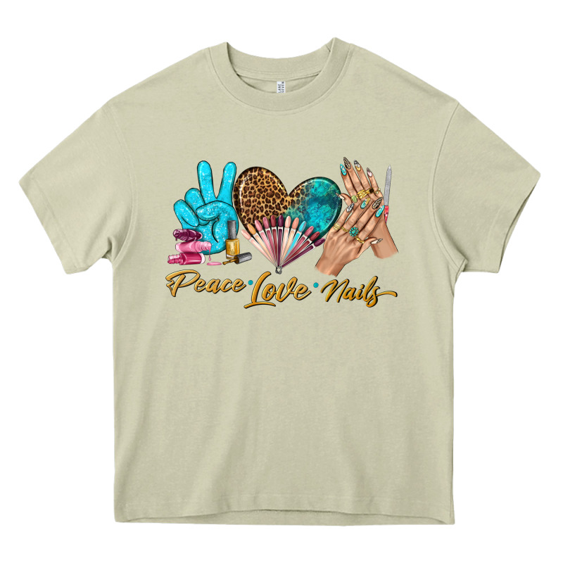 Peace Love Nails Bbs Heavy Core Tee by BundleAndBundleShop | Teevron
