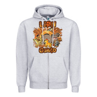 Heather Grey lion guard   cave painting Zipper Hoodie - lanVoArt