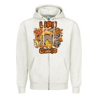 Oatmeal Heather lion guard   cave painting Zipper Hoodie - lanVoArt