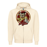 Sandshell distressed mighty Zipper Hoodie - lanVoArt