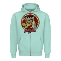 Seafoam distressed mighty Zipper Hoodie - lanVoArt