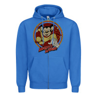 True Royal distressed mighty Zipper Hoodie - lanVoArt