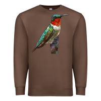 Chestnut Ruby Throated Hummingbird Bird Premium Sweatshirt - LillyAllenDesigns