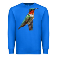 True Royal Ruby Throated Hummingbird Bird Premium Sweatshirt - LillyAllenDesigns