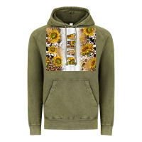 Vintage Olive western mother's day mama with cowhide and sunflowers tumbler tbs Vintage Hoodie - TumblerDesignByShophia