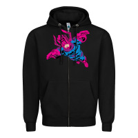 Black galactus Zipper Hoodie - lanVoArt