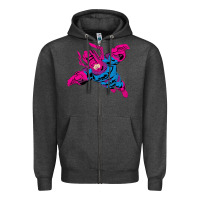 Charcoal Heather galactus Zipper Hoodie - lanVoArt