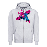 Heather Grey galactus Zipper Hoodie - lanVoArt