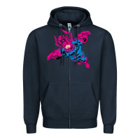 Navy galactus Zipper Hoodie - lanVoArt