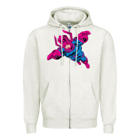 Oatmeal Heather galactus Zipper Hoodie - lanVoArt