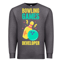 Charcoal Heather Bowling Games Developer Premium Sweatshirt - lanVoArt