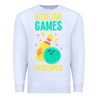 White Bowling Games Developer Premium Sweatshirt - lanVoArt