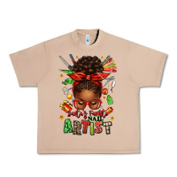 Burro santa's favorite nail artist afro messy bun Urban Heavy Tee - texasbilliewilder