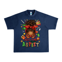Navy santa's favorite nail artist afro messy bun Urban Heavy Tee - texasbilliewilder