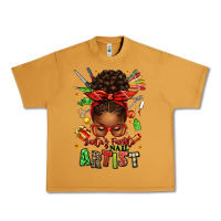 Peanut Butter santa's favorite nail artist afro messy bun Urban Heavy Tee - texasbilliewilder