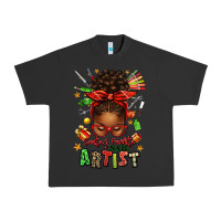 Pigment Black santa's favorite nail artist afro messy bun Urban Heavy Tee - texasbilliewilder