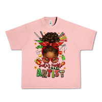 Salmon santa's favorite nail artist afro messy bun Urban Heavy Tee - texasbilliewilder