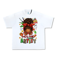 White santa's favorite nail artist afro messy bun Urban Heavy Tee - texasbilliewilder