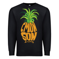Black vintage psych pineapple of gus c'mon son! crazy lover gift t shirt Premium Sweatshirt - lanVoArt