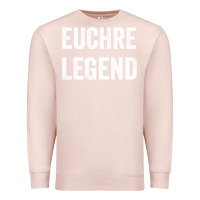 Pale Pink Euchre Legend Best Euchre Card Board Game Player Gift Premium Sweatshirt - lanVoArt