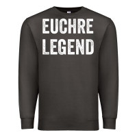Smoke Euchre Legend Best Euchre Card Board Game Player Gift Premium Sweatshirt - lanVoArt
