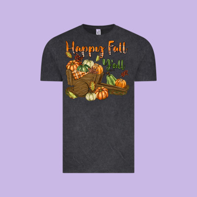 Happy Fall Y'all Vintage Tee Designed By Texasbilliewilder