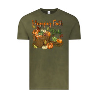 Vintage Olive Happy Fall Y'all Vintage Tee - texasbilliewilder