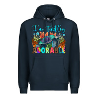 Navy i'm turtley adorable Premium Hoodie - RanaPortraitStore