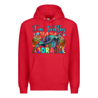 Red i'm turtley adorable Premium Hoodie - RanaPortraitStore